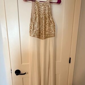 Masquerade Gold Sequin Maxi Dress